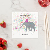 象のパーティー – 動物の誕生日パーティー スタンダードカクテルナプキン (インサイチュ)