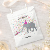 象のパーティー – 動物の誕生日パーティー フェイバーバッグ (クリップ留めされた状態)