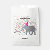 象のパーティー – 動物の誕生日パーティー フェイバーバッグ (正面)