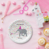 象のパーティー – 動物の誕生日パーティー ペーパープレート (パーティー)