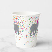 象のパーティー – 動物の誕生日パーティー 紙コップ (右)