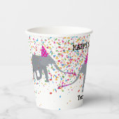 象のパーティー – 動物の誕生日パーティー 紙コップ (正面)