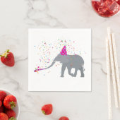 象のパートナー – 動物のパーティー スタンダードカクテルナプキン (インサイチュ)