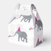 象のパートナー – 動物のパーティー フェイバーボックス (裏面サイド)