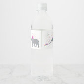 象のパートナー – 動物のパーティー ペットボトルラベル (裏面)