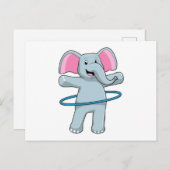 象のフィットネスでフィットネスタイヤ ポストカード (正面/裏面)