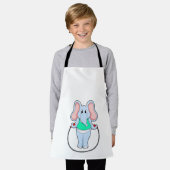 象のフィットネスで縄跳び.PNG エプロン (着用した状態)