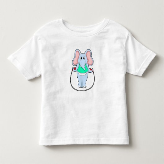 象のフィットネスで縄跳び.PNG トドラーTシャツ (正面)