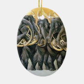 象のブラスバンド セラミックオーナメント (裏面)