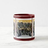 象のブラスバンド ツートーンマグカップ (中央)