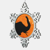 象のプロフ太陽のァイルEclipseの影 スノーフレークピューターオーナメント (右)