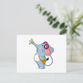 象のヘッドホンミュージック ポストカード (スタンド正面)