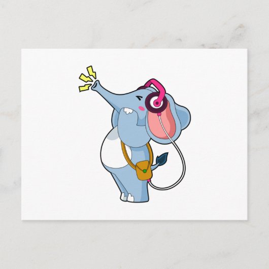 象のヘッドホンミュージック ポストカード (正面)