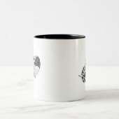象のヘッドZenstyleの落書き ツートーンマグカップ (中央)