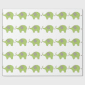 象のベビーの光沢のある包装紙、2' x 6'ロール ラッピングペーパー (フラット)