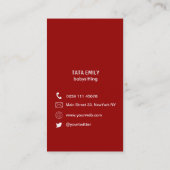 象のベビーの幼児縦の名刺 名刺 (裏面)