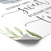 象のベビーは甘い可愛い赤ちゃんシャワーを浴びる ポスター (角)