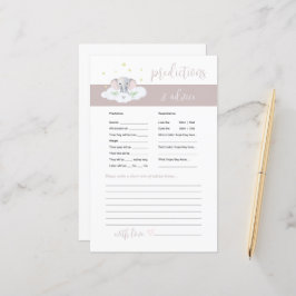 象のベビーアドバイスと予測ゲームピンク