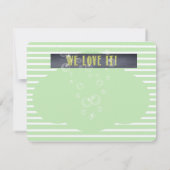 象のベビーシャワーのサンキューカード サンキューカード (裏面)