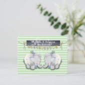 象のベビーシャワーのサンキューカード サンキューカード (スタンド正面)