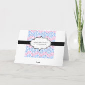 象のベビーシャワーまたは性別の明るさ サンキューカード (裏面)