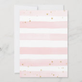 象のベビーシャワー招待状 女の子 サファリ ピンク 招待状 (裏面)