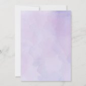 象のベビーシャワー紫の水彩 招待状 (裏面)