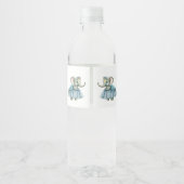 象のベビーパーソナライズされた名ガールシャワー ペットボトルラベル (裏面)