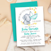 象のベビー別の甘い小さなピーナッツを振りかける 招待状