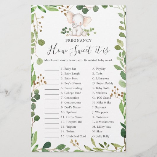 象のベビー妊娠どのように甘いゲーム (正面)