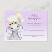 象のホットエアバルーン パープル 推測 カウント エンクロージャーカード (正面)