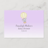 象のホットエアバルーン パープル 推測 カウント エンクロージャーカード (裏面)