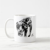 象のマグ コーヒーマグカップ (左)