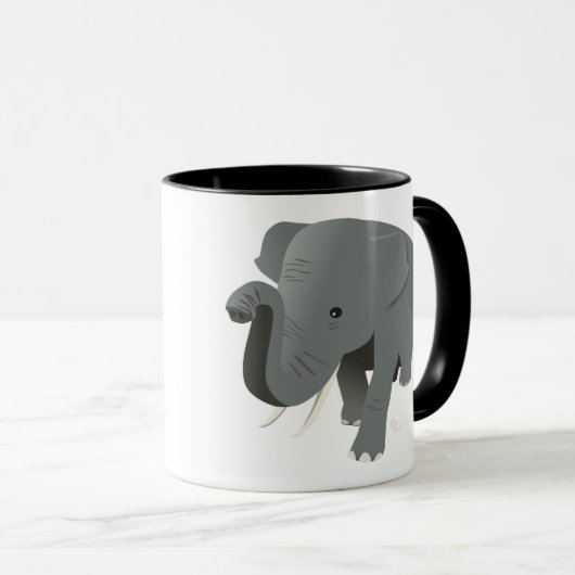 象のマグ マグカップ (正面右)