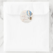 象のメッセージカード!ベビーシャワークラシックラウンドスティ ラウンドシール (バッグ)