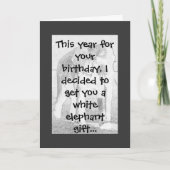 象のユーモア カード (正面)