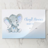 象のランチョンマット – ボーイベビーシャワーランチョンマット ペーパーパッド (折り畳み)