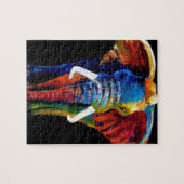 象のレトロのスタイル ジグソーパズル (横)