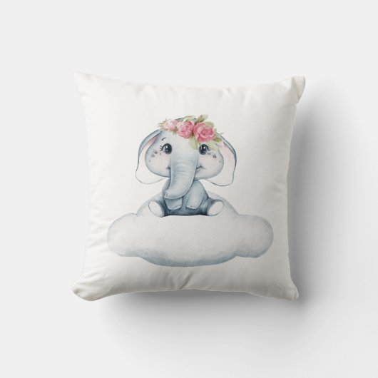 象のロージーと夢のような日。 クッション (正面)