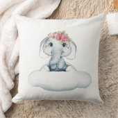 象のロージーと夢のような日。 クッション (ブランケット)