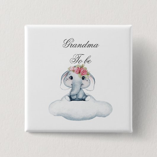 象のロージーと夢のような日。ボタン 缶バッジ (正面)