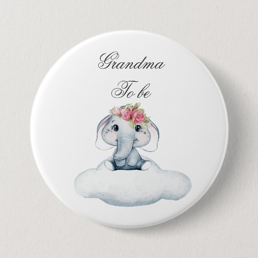 象のロージーと夢のような日。ボタン 缶バッジ (正面)