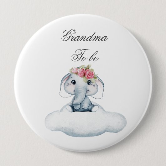 象のロージーと夢のような日。ボタン 缶バッジ (正面)