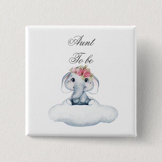 象のロージーと夢のような日。ボタン 缶バッジ (正面)