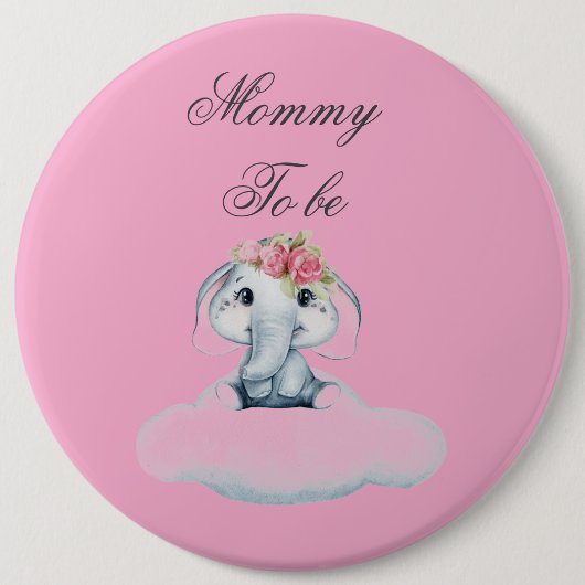 象のロージーと夢のような日。 缶バッジ (正面)