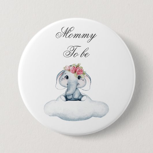 象のロージーと夢のような日。 缶バッジ (正面)