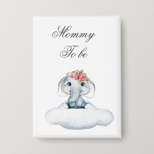 象のロージーと夢のような日。 缶バッジ (正面)