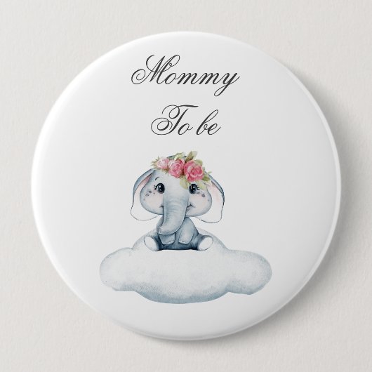 象のロージーと夢のような日。 缶バッジ (正面)