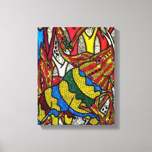 象の世界 キャンバスプリント (正面)