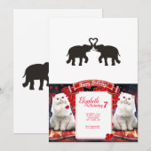 象の二頭はシルエットが好き 招待状 (正面/裏面)